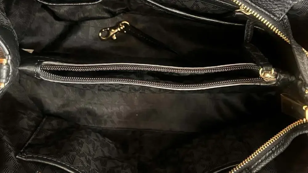 Michael Kors Savannah Large Saffiano Leather Satchel Black